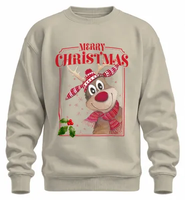 Imagen del producto de Feliz Navidad, Rudolf el reno. Suéter o jersey navideño uni, ideal para regalo. Talla M