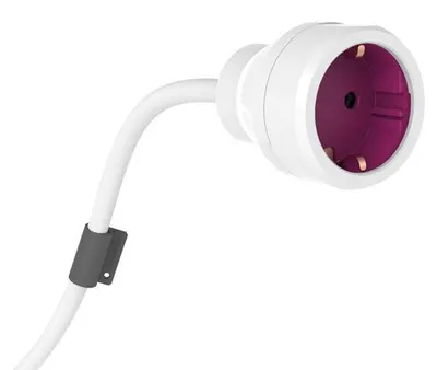 Obrázek produktu pro Allocacoc 8002/EUPE5M, 5 m, Typ F, Purpurová, Bílá, CE, RoHS, 1 AC zásuvky / AC zásuvek, 16 A