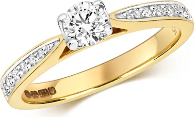 Produktbild von Funkelndes Feuer 9 Karat (375) Gold Damen - Diamant Solitärring Brillant-Schliff 0.47 Karat H - I1, 50 (15.9); TRS320899KYRSK