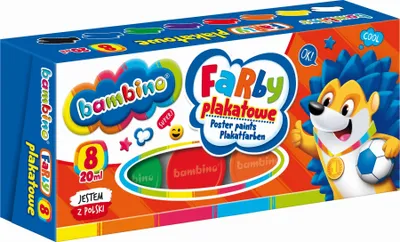 Zdjęcie produktu dla Farby Plakatowe 8Kol 20Ml Standard 4995 A'5