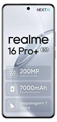 Produktbild von Realme 16 Pro+ 5G Smartphone 12gb/512gb 6.8" Grau One Size