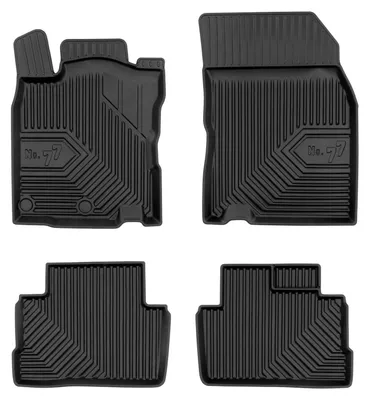 Immagine prodotto di Tappetini in gomma a vasca per Nissan Qashqai II 2013-2021 (crossover) – set 4 pezzi, nero, su misura