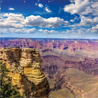 Produktbild von Wallario Outdoor-Poster für Garten oder Balkon, Motiv Felsenschlucht im Grand Canyon Park Arizona, in ca. 180 x 180 cm