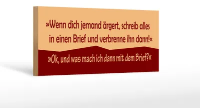 Produktbild von Holzschild Spruch 27x10cm Wenn dich jemand ärgert