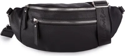 Produktbild von Jennifer Jones Große Damen-Gürteltasche Kunstleder Elegant mit Schultergurt Schwarz