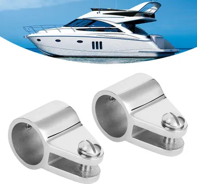 Productafbeelding van 2 stuks roestvrijstalen glijders voor bimini-top, geschikt voor boten, opblaasbare glasvezerschepen en jachten. Diameter: 25 mm