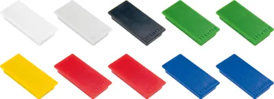 Produktbild von FRANKEN Haftmagnet Haftkraft: 1.000 g 50 x 23 mm farbig sortiert 10 Magnete