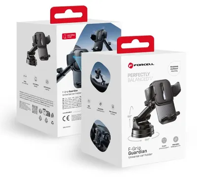 Produktbild von FORCELL F-Grip Guardian – Automobilhalterung für Windschutzscheibe/Armaturenbrett, schwarz