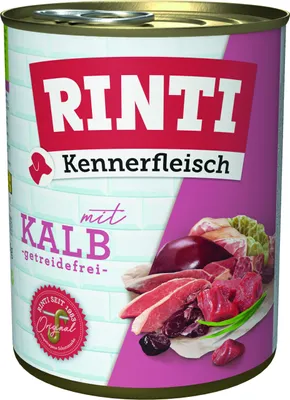 Produktbild von RINTI Kennerfleisch Veal - Nassfutter für Hunde - 800g