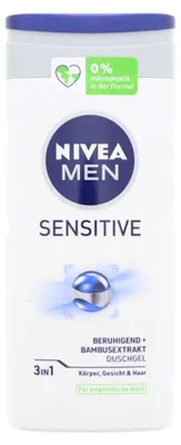 Image de Nivea Men Sensitive - Gel douche doux 250ml