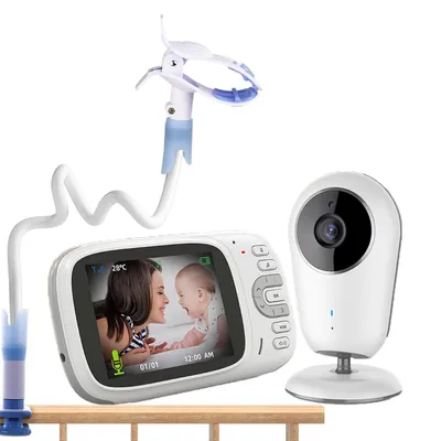 Produktbild von Babyphone mit Kamera 3,2 Zoll Video Baby Monitor mit VOX Modus Nachtsicht, mit Halterung