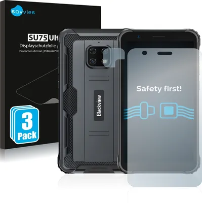 Produktbild von 6x Für Blackview BV4900S (Display+Kamera) Schutzfolie Savvies Displayschutz Display Schutz Folie Klar Transparent