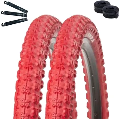 Obrázok produktu pre 2 x pneumatiky Kenda K-51 pre bicykel BMX, rozmer 20 x 2,25 (58-406), farba: čierna + 2 x vhodné duše DV, vrátane páčidiel na montáž pneumatík