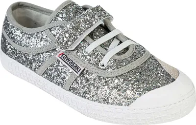 Obrázok produktu pre Detská obuv Kawasaki Glitter Kids Shoe W/Elastic v elegantnom trblietavom vzhľade 8889 silver 33
