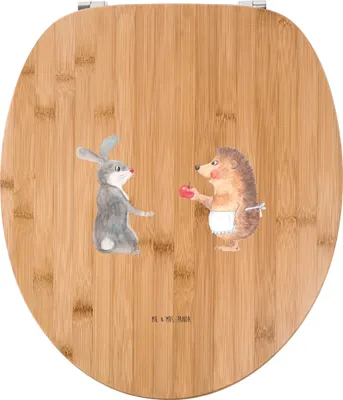 Produktbild von Mr. & Mrs. Panda Klobrille Hase Igel - Transparent - Geschenk, Klodeckel, WC Sitz, Gute Laune, Liebe Spruch, klo deckel, motiv, Herzschmerz, Toilettendeckel, und, Trösten