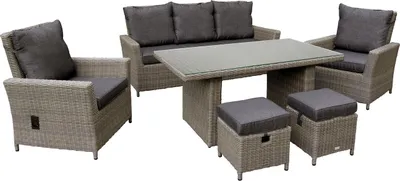 Produktbild von »Asti« Dininglounge, Polyrattan, braun, 7 Personen