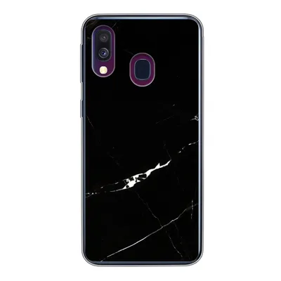 Produktbild von MuchoWow® Handyhülle Schutzhülle Hülle für Samsung Galaxy A40 Marmor - Schwarz - Natursteine Silikon Softcase Handy Hülle - Handy-Tasche
