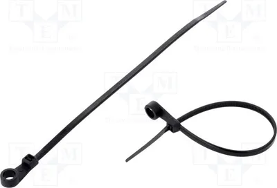 Produktbild von 100x Kabelbinder L: 170mm W: 3,6mm mit Befestigungsöffnung   FIX-M-3.6X170/BK Kabelb