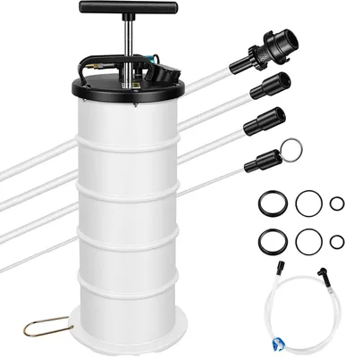Produktbild von ölabsaugpumpe 6,5L, Manuelle & Pneumatische Ölabsaugpumpe mit 5 Absaugschläuchen, für Motoröl und Ölwechsel, Kfz Werkzeug für Garage und Werkstatt
