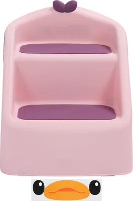 Produktbild von 3-in-1-Toiletten-Töpfchen-Trainingshocker, rutschfest, klappbar, 2-Stufen-Waschbecken für Baby-Badezimmer, Rosa