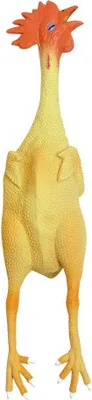 Produktbild von Kerbl Pet Hundespielzeug, Kauspielzeug, 23 cm, Latex, gelb/rot, mit Squeaker