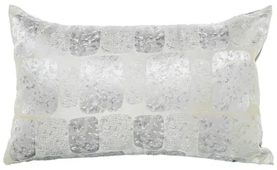 Rechteckkissen Polyester grau 50x10x30 cm mit Reißverschluss