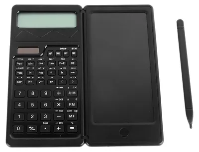 Produktbild von Wissenschaftlicher Taschenrechner – Multifunktional mit Notizblock und Stift für Studenten
