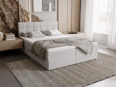 Obrázek produktu pro Čalouněná postel 160x200 ELSIE 1 s úložným prostorem - světle šedá