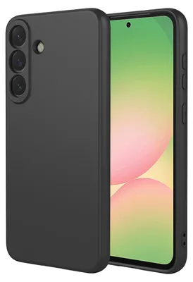 Produktbild von MobyDefend Hülle für Samsung Galaxy A57 - Matte Silikon Schutzhülle - Schwarz