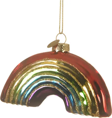 Produktbild von Christbaumschmuck Glas Regenbogen 7cm bunt