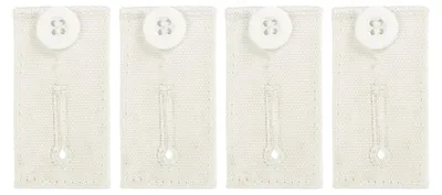 Productafbeelding van Knopenverlengers voor broekriemen - 4 stuks - Wit - 2,6 x 1,4 inch