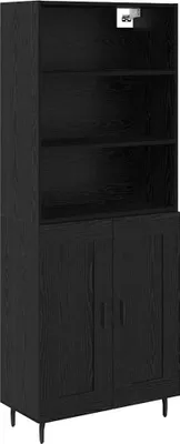 Image de Haut Armoire Chêne noir 69,5 x 34 x 180 cm