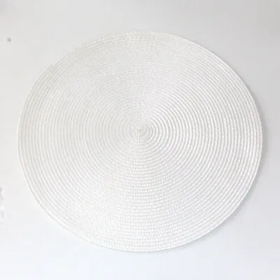 Produktbild von Weiß 4pcs Tischsets Platzdeckchen Ø 38 cm rund Untersetzer Platzset