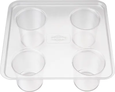 Produktbild von Kerzengießform Votivkerze aus Polycarbonat, hitzebeständig, 15,5x15,5x5,5 cm, für 4 Kerzen