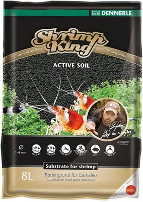 Produktbild von Shrimp King Active Soil 8 Liter - Bodengrund für Garnelen und Aquascaping