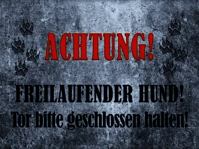 Produktbild von vianmo Holzschild 30x40 cm Achtung freilaufender Hund