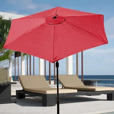 Productafbeelding van Famanu beschermhoes voor terrasparasol, 3 meter - waterdichte hoes voor 6 baleinen - beige