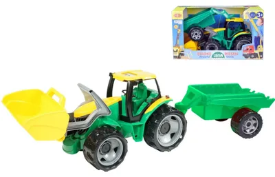 Image de Traktor se lžící 60cm a přívěsem 45cm plast v krabici