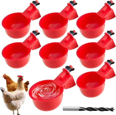 Obrázok produktu pre Krmítka pre hydinu, 8 kusov, univerzálne, vhodné pre slepice a kačice