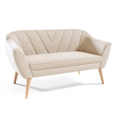 Produktbild von Zweisitzer Sofa MIA II, freistehend, Stilvolles Design, Ideal für Wohnzimmer, Büro oder Wartezimmer (Velutto 02)