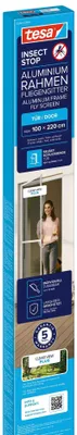 Image de tesa 55197-00003-00 tesa Fliegengitter INSECT STOP COMFORT Alu-Tür anthrazit 1,2 x 2,4 m
