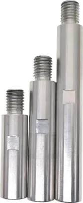 Produktbild von 3-teiliges Edelstahl-Verlängerungsset für Winkelschleifer, M14-Gewinde, 75 mm, 100 mm, 140 mm, Hebel, M14-Gewindeadapter für Polier- und Schleifwerkzeuge