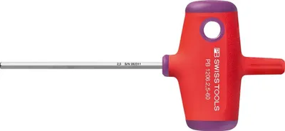 Obrázek produktu pro PB SWISS TOOLS Šroubovák na šestihran, s křížovou rukojetí, šestihran: 2,5 mm