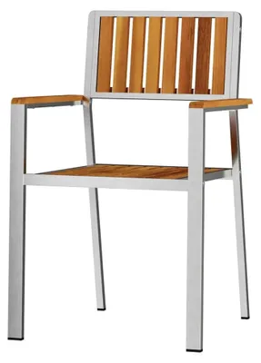 Produktbild von Gartenstühle im Set von 6, 54,5x56x87 cm, Akazienholz, für Garten, Pool, Terrasse, Esszimmer