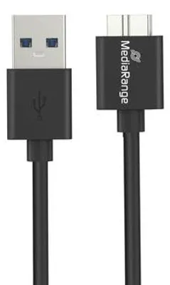 Obrázek produktu pro MediaRange MRCS239, 0,5 m, USB A, Micro-USB B, USB 3.2 Gen 1 (3.1 Gen 1), 5 Gbit/s, Černá
