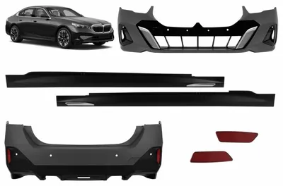 Imagen del producto de Kit de carrocería para BMW Serie 5 G60 a partir de 2023, diseño M-Tech, que incluye parachoques delantero y faldones laterales.