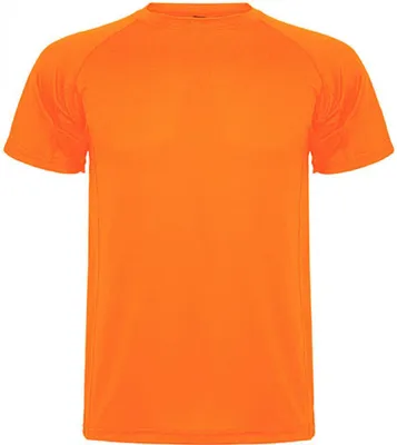 Produktbild von Roly CA0425 | Herren Montecarlo T-Shirt, Piqué - Farbe: Fluor Orange 223 - Größe: M