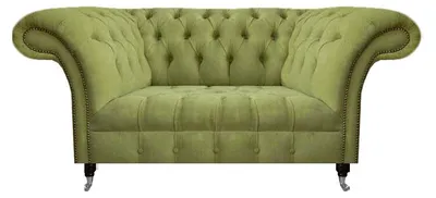 Produktbild von Wohnzimmer Grüner Chesterfield Zweisitzer Polstersofas Designer Möbel