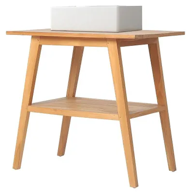 Produktbild von Badmöbel mit Einzelwaschbecken - Teakholz - 80 cm - BOBOTSARI