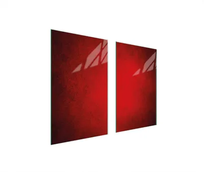 Produktbild von Herdabdeckplatten 2 teilig 75x52 Glaskeramikkochfeld Abdeckung Glas Schneidebrett Rot